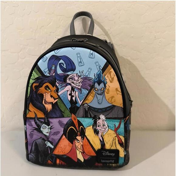 Loungefly Disney Villains Group Mini Backpack NWT - Picture 1 of 1